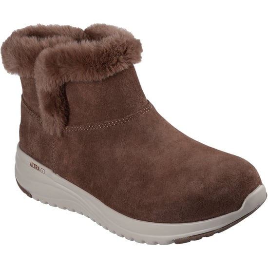 Skechers On-the-GO Stellar - Cozy Step Leer Dames Chocolade Winter Enkellaarsjes - Image 1