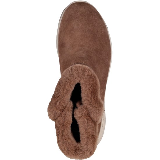 Skechers On-the-GO Stellar - Cozy Step Leer Dames Chocolade Winter Enkellaarsjes - Image 3
