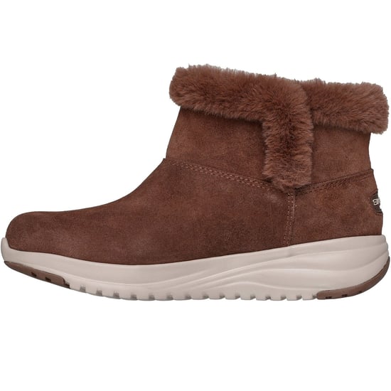 Skechers On-the-GO Stellar - Cozy Step Leer Dames Chocolade Winter Enkellaarsjes - Image 4
