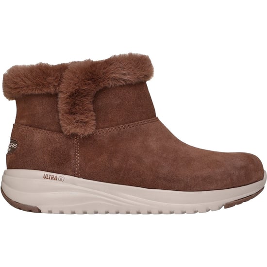Skechers On-the-GO Stellar - Cozy Step Leer Dames Chocolade Winter Enkellaarsjes - Image 5