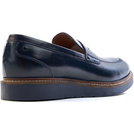 Base London Sid Leer Heren Navy Instappers - Image 2