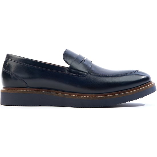 Base London Sid Leer Heren Navy Instappers - Image 5