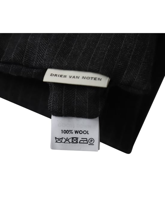 Dries Van Noten Gevoerde Sjaal in Grijs Wol - Image 4