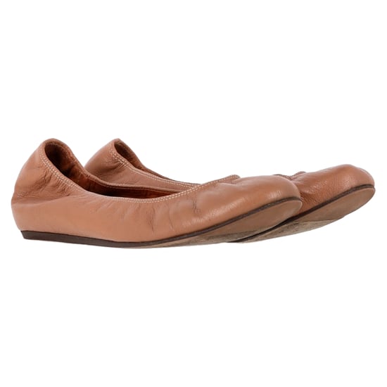 Lanvin Round Toe Ballet Flats in Brown Leather - Image 4
