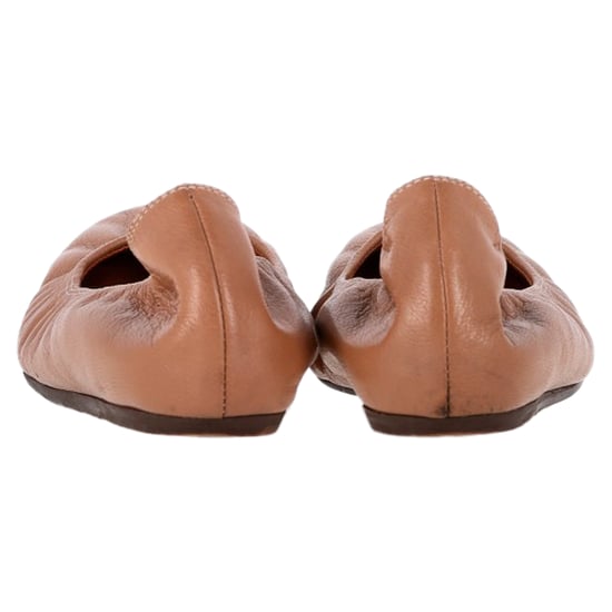 Lanvin Round Toe Ballet Flats in Brown Leather - Image 5