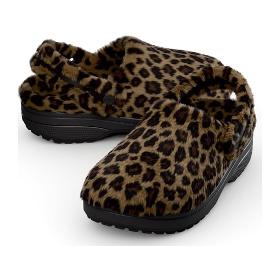 Crocs Classic Onvergetelijke Klompen Polyester Mix Dames Luipaard Klompen - Image 3
