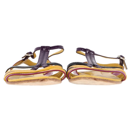 Tod's Strappy Flat Sandals in Multicolor Patent Leather - Image 2
