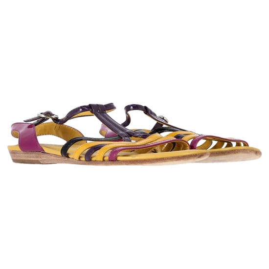 Tod's Strappy Flat Sandals in Multicolor Patent Leather - Image 4
