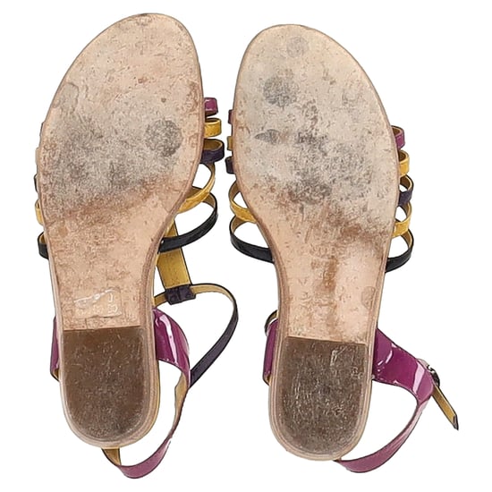 Tod's Strappy Flat Sandals in Multicolor Patent Leather - Image 6