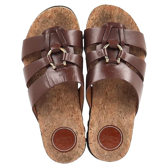 Chloé Owena Platform Sandals in Brown Calf Leather - Image 3