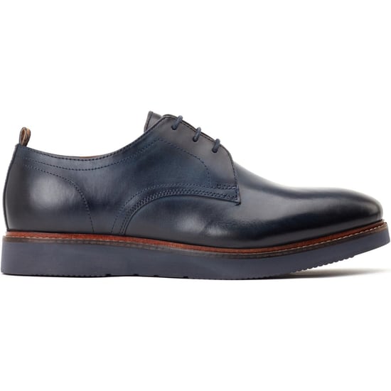 Base London Roly Leren Heren Navy Veterschoenen - Image 5