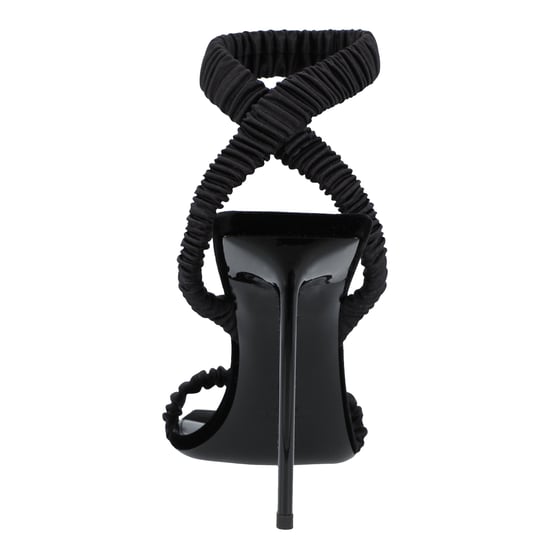 Saint Laurent Pam Sandalen In Satijn Crepe Zwart - Image 3