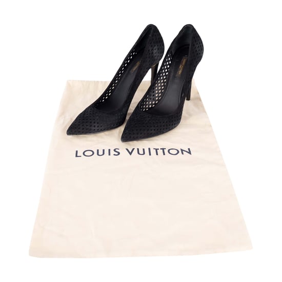 Louis Vuitton Perforated Suede Eyeline Pumps - '10s - Image 6