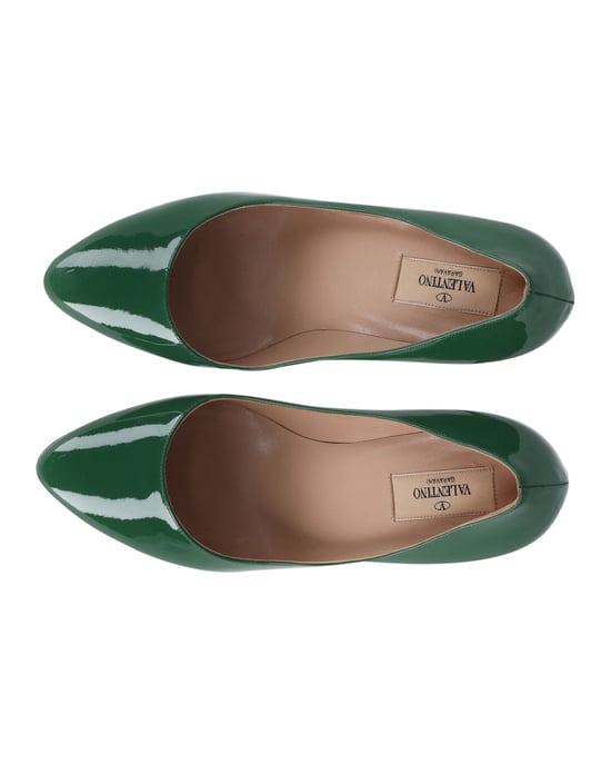 Valentino Platform Hakken in Groen Patentleer - Image 5