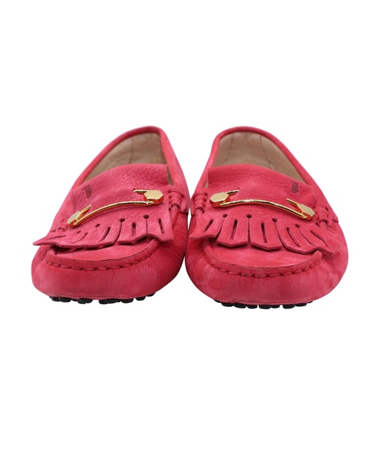Tod's Gommino Loafers in Pink Leather - Image 2