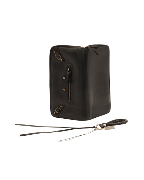 Balenciaga Companion Long Zip-Up Wallet in Black Calfskin Leather - Image 3