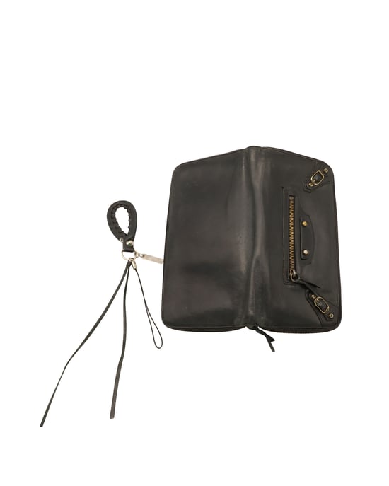 Balenciaga Companion Long Zip-Up Wallet in Black Calfskin Leather - Image 5