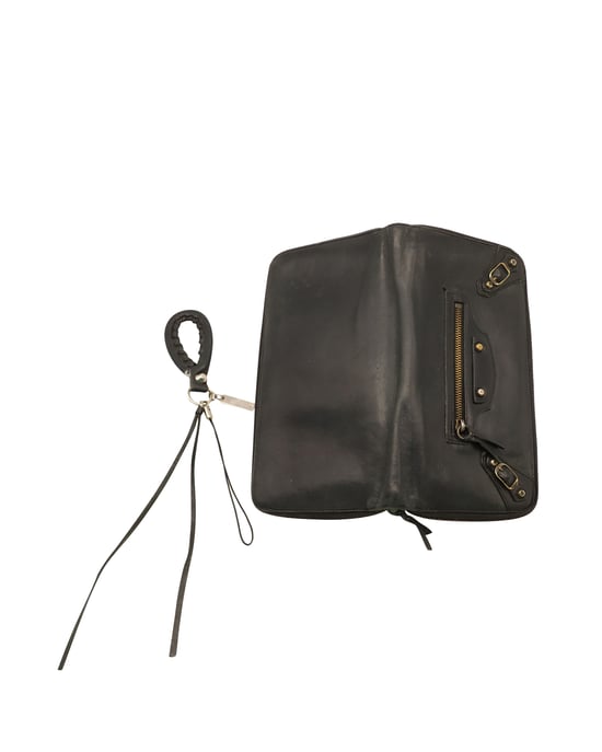 Balenciaga Companion Long Zip-Up Wallet in Black Calfskin Leather - Image 6