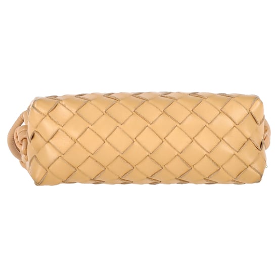 Bottega Veneta Mini Intrecciato Loop Camera Crossbody Bag in Yellow Lambskin Leather - Image 2