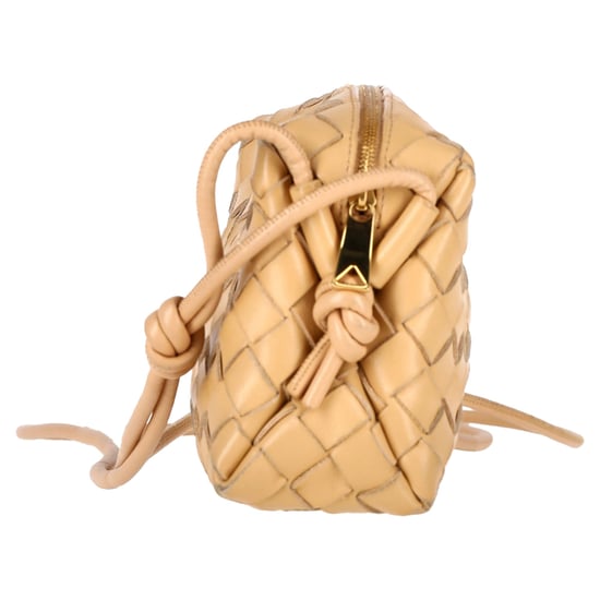Bottega Veneta Mini Intrecciato Loop Camera Crossbody Bag in Yellow Lambskin Leather - Image 6