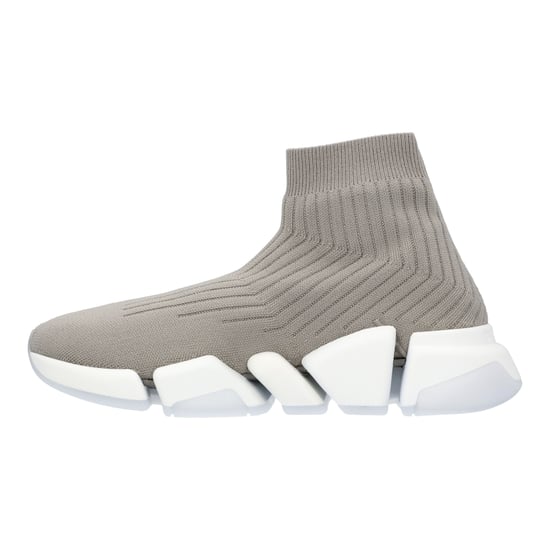 Dames Balenciaga Speed 2.0 Sneaker in Grijs met Witte Zool - Image 2
