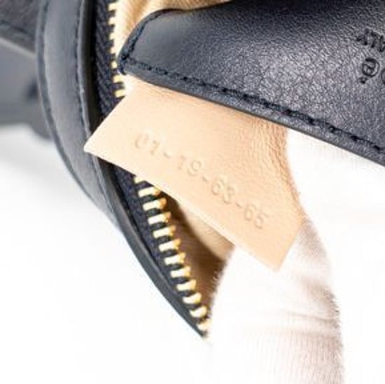 Chloé belt bag in navy leather with embroidered horses - Image 2