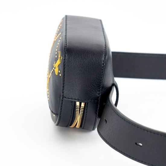 Chloé belt bag in navy leather with embroidered horses - Image 4