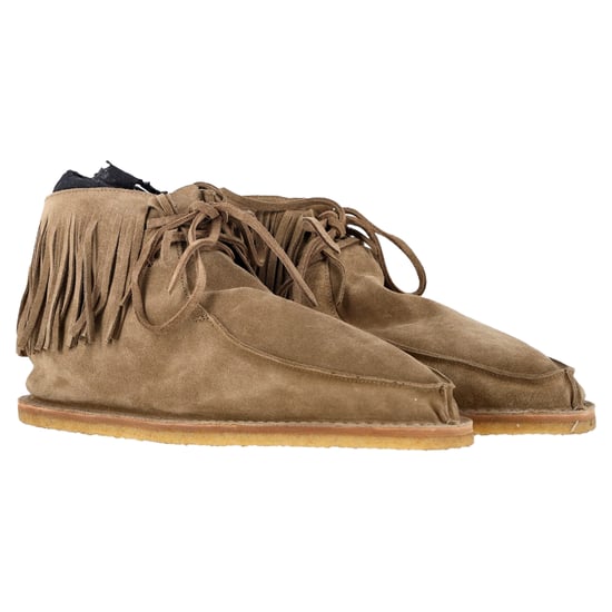 Saint Laurent Nino Fringed Ankle Boots in Brown Suede - Image 3