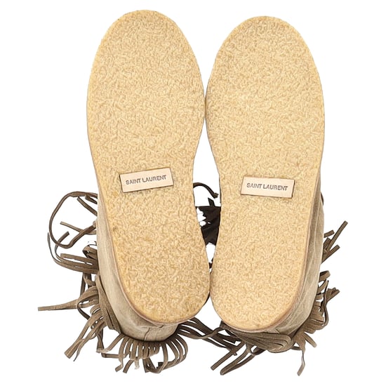 Saint Laurent Nino Fringed Ankle Boots in Brown Suede - Image 5