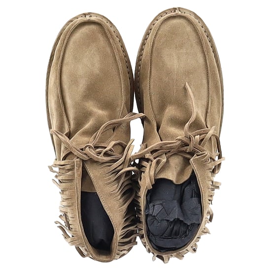Saint Laurent Nino Fringed Ankle Boots in Brown Suede - Image 6