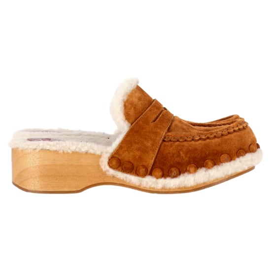 Chloé Joy Slippers In Bruin Suède - Image 1