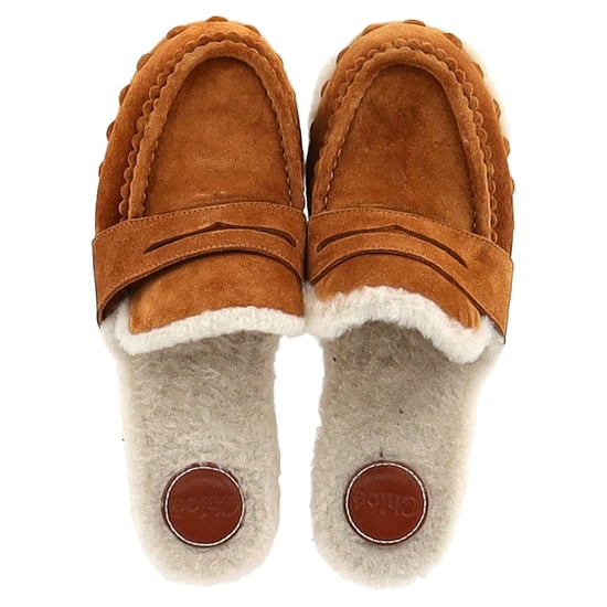 Chloé Joy Slippers In Bruin Suède - Image 4