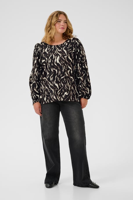 Blouse met lange mouwen KCmilina Blouse met lange mouwen Regular fit black brown - Image 2