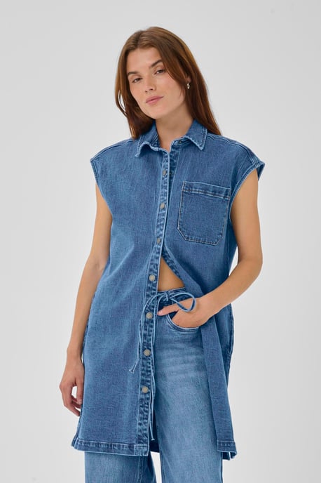 Denim Jurk MWLeyla Denim Jurk Box fit medium blue - Image 3