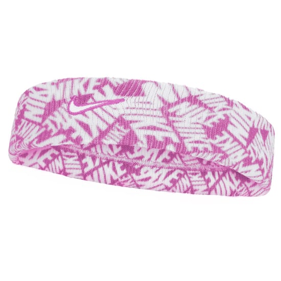 Nike Klassieke Swoosh Dri-FIT Hoofdband (Roze/Wit) - Image 1