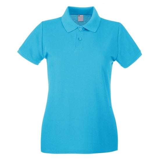 Fruit of the Loom Dames/Dames Lady Fit Poloshirt met korte mouwen (Cyaan) - Image 1