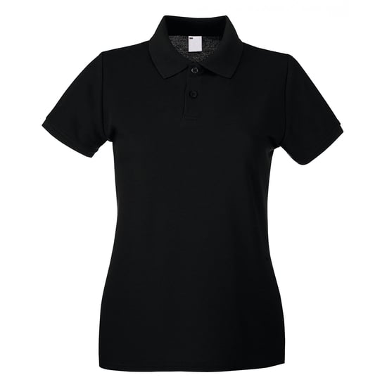 Fruit of the Loom Dames/Dames Lady Fit Poloshirt met korte mouwen (Jet Zwart) - Image 1