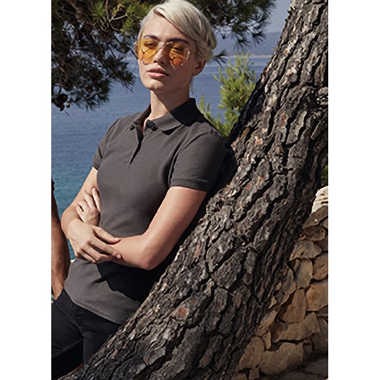 Fruit of the Loom Dames/Dames Lady Fit Poloshirt met korte mouwen (Grafiet) - Image 2