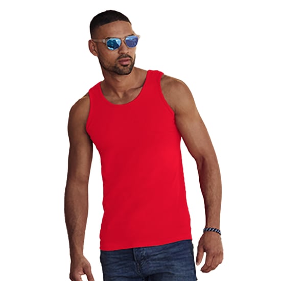 Fruit Of The Loom Heren Atletisch Mouwloos Hemd / Tanktop (Rood) - Image 3