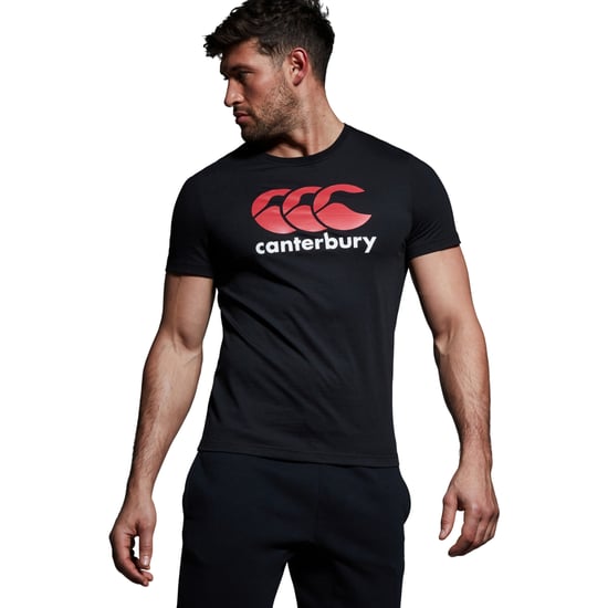 Canterbury Heren Logo T-shirt van katoenmix (Zwart) - Image 3