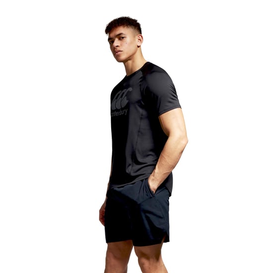 Canterbury Heren Groot Logo Super Light T-Shirt (Zwart/Gunmetaalgrijs) - Image 6