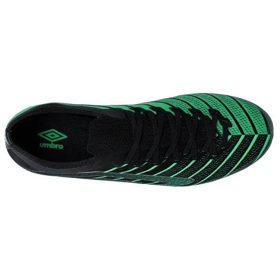 Umbro Heren Velocita Elixir Premier Stevige Grond Voetbalschoenen (Zwart, Groen) - Image 4