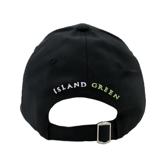 Island Green Heren Logo Gebogen Piek Golfpet (Zwart) - Image 2
