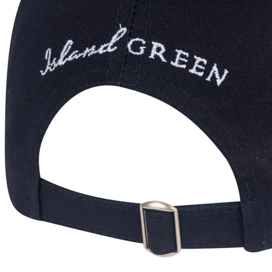 Island Green Heren Logo Gebogen Piek Golfpet (Marine) - Image 4
