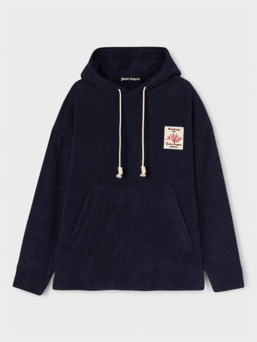Palm Angels Coral Terry Hoodie Marineblauw - Image 1
