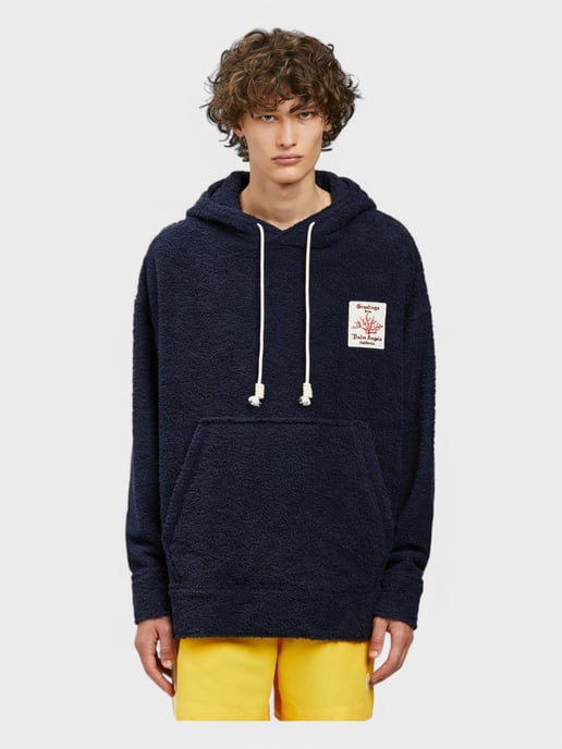 Palm Angels Coral Terry Hoodie Marineblauw - Image 3