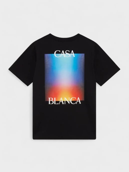 Casablanca Gradient Stacked Logo Zwart T-shirt - Image 1