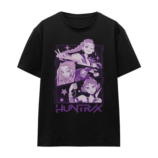 K-Pop Demon Hunters Dames/Dames Huntr/X Panel T-shirt (Zwart) - Image 1
