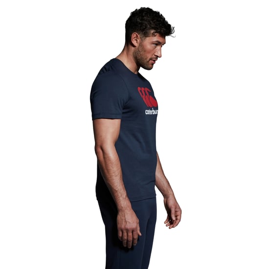 Canterbury Heren Logo T-shirt van katoenmix (Marine) - Image 3