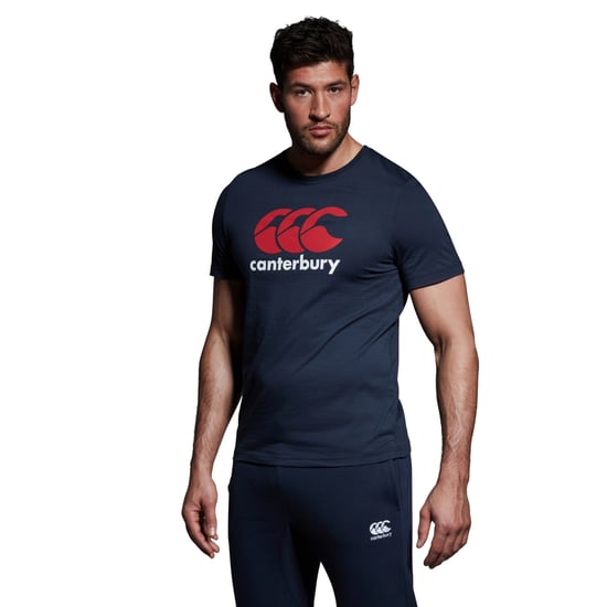 Canterbury Heren Logo T-shirt van katoenmix (Marine) - Image 4